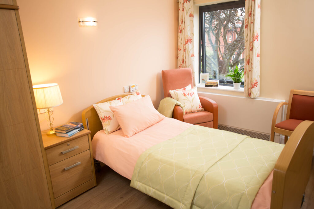 Bedroom in care home