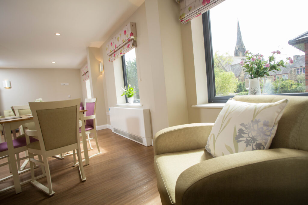 Dining room in care home